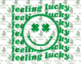 Feeling Lucky Smiley Face SVG & PNG File Bundle