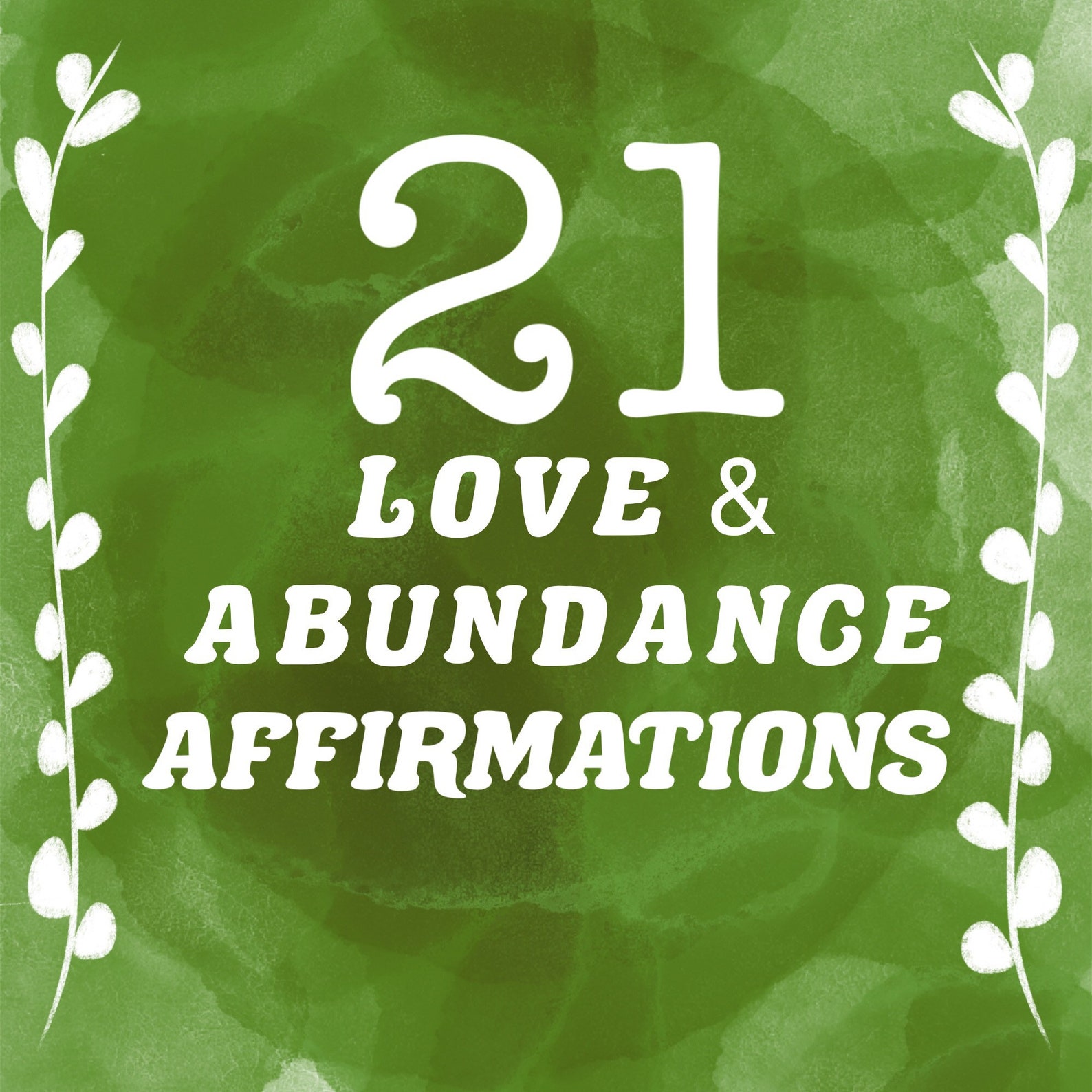 21 effective Love and Abundance Affirmations Printable | Etsy