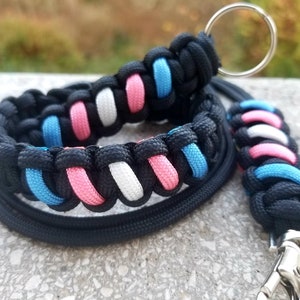 Transgender flag themed bracelet, key chain, lanyard