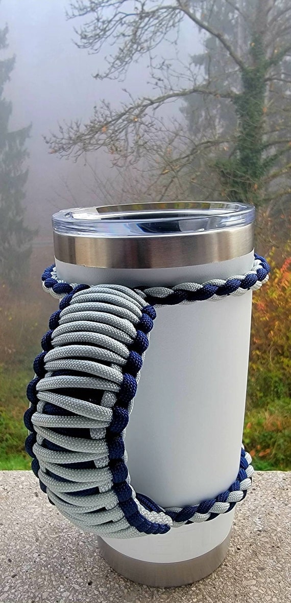 Handcrafted Paracord Tumbler Handle, Shades of Purple, Acid