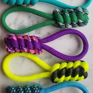 Paracord zipper pulls, set of 5