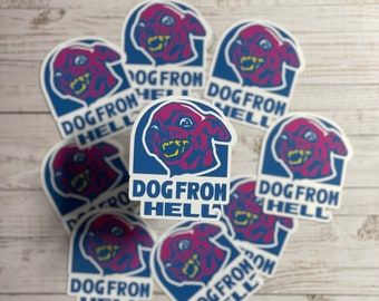 Dog From Hell Taco Bell stickers funny chihuahua aggressive