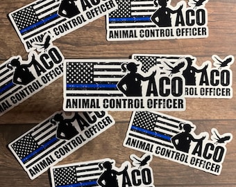Animal Control Officer (female) blue like sticker