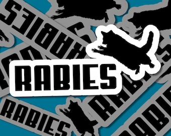 RABIES Raccoons sticker cute trash panda