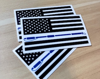 ACO flag (blue line)/ animal control flag sticker