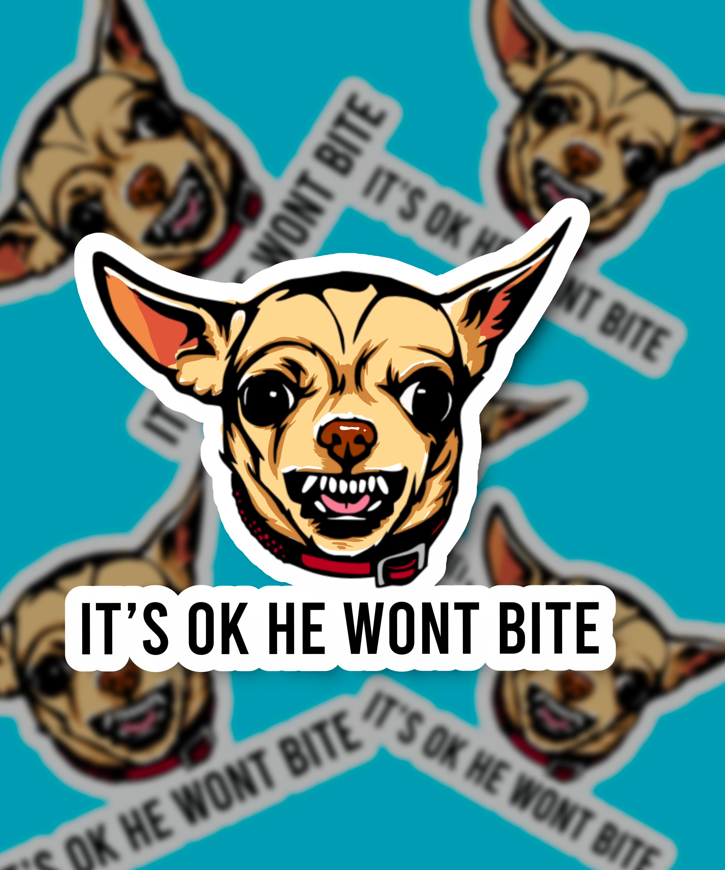 Funny Angry Chihuahua Dog Sticker / He Wont Bite Joe the ACO - Etsy Funny Angry Chihuahua Dog Sticker / He Wont Bite Joe the ACO - Etsy