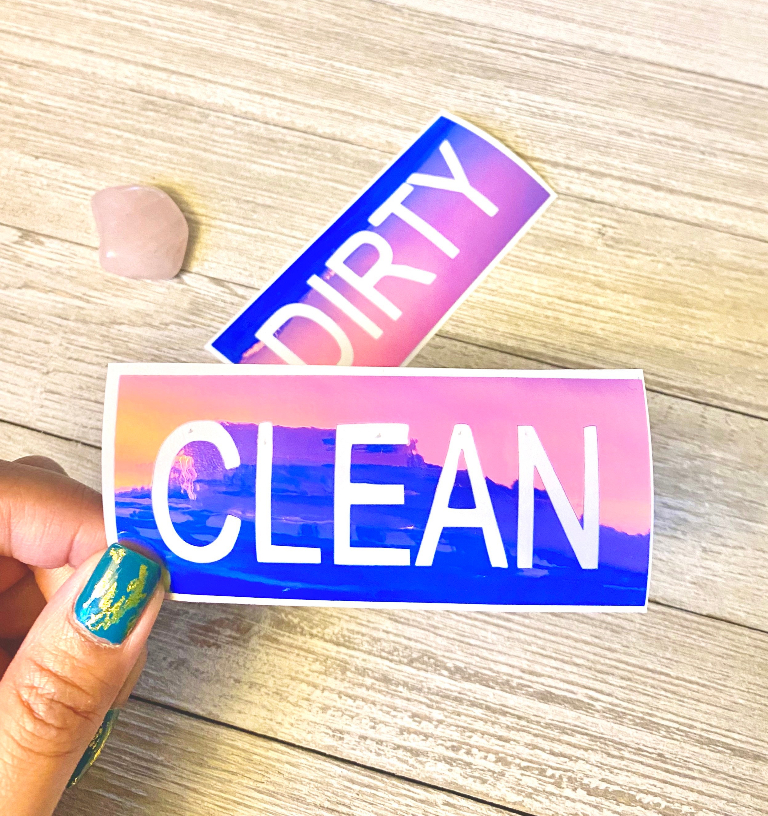 Clean Dirty Decals For Mask Pouch Clean Dirty Dishwasher Decals Dishwasher Vinyl Sticker Labels Clean Dirty Vinyl Sign Clean Mask Bins