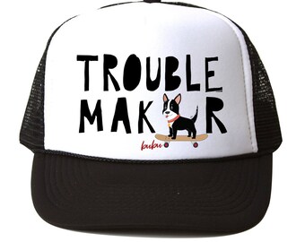 BABY, TODDLER, & KID trucker hats - Trouble Maker