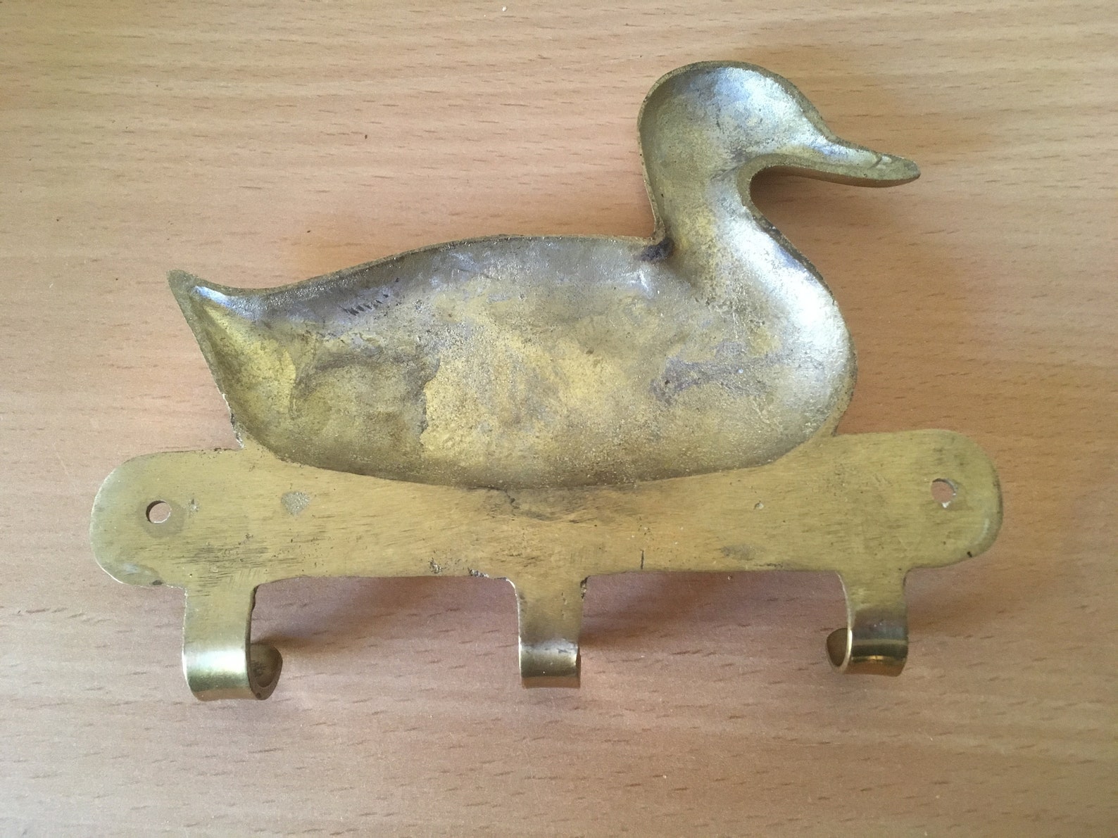 Vintage Brass Duck Towel Holder Etsy