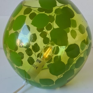 Swedish bulb shaped glass lamp. IKEA vintage 80s. Large model