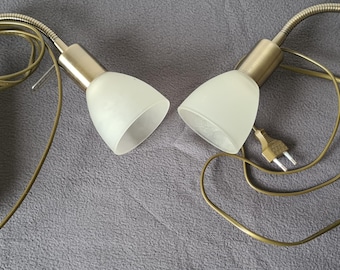 Pair of vintage wall lamp in brass  from the 70s