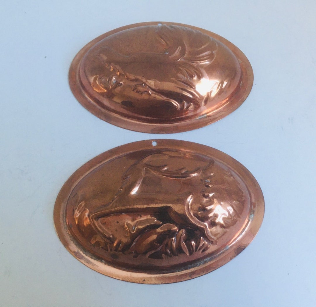 2 Swedish Copper Molds / Kitchen Decorations Etsy
