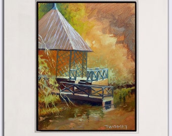 Special Edition! "Biltmore Boathouse", ONLY TWO!, 16 X 20", Double matted, Certificate of Authenticity, Signed/Numbered, Highest Quality