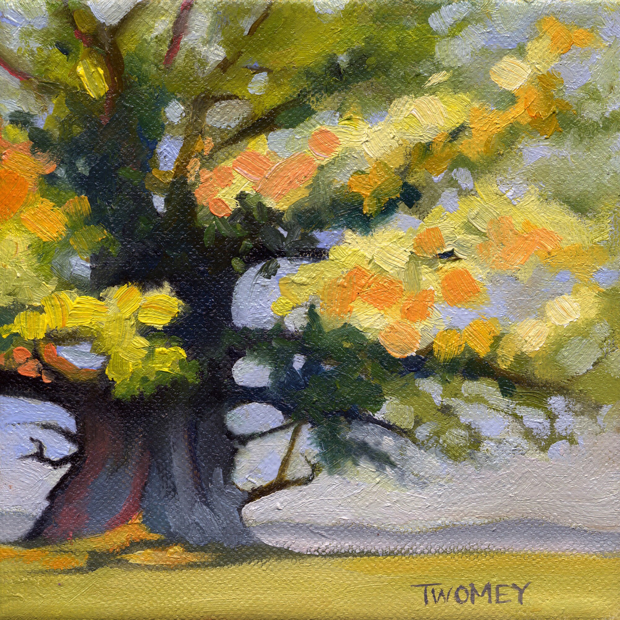Oak Tree Oil Painting Digital Print Landscape Painter Etsy
