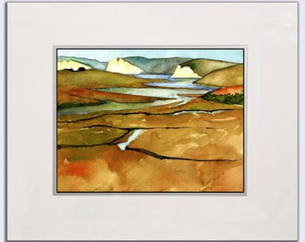 Special Edition! Point Reyes Estuary, 16 X 20", Double matted, Certificate of Authenticity, Ocean, California, Signed/Numbered, Print