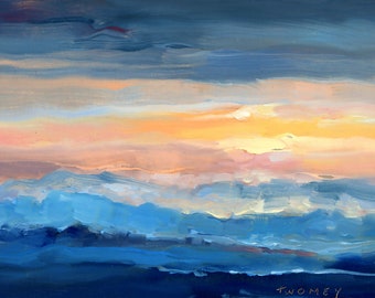 Liquid Sunset Limited Edition, 16 X 20", Signed/Numbered, Abstract, Abstraction, Housewarming Gift, Oil Painting, Giclee Print