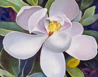 Limited Edition, Magnolia Blossoms, Flowers, 11 X 14", Signed and Numbered, Oil Painting, Giclee Print, Housewarming Gift