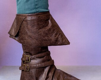 Boot covers for Pirates, knights and musketeer costumes in medieval or Renaissance style