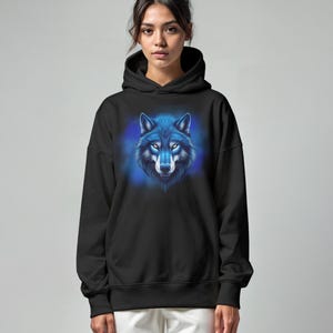 Blue Wolf Face with Smoke | Bold Digital Art for T-Shirts, Posters, and Wall Decor | Mystical Wolf Design | DTF Image | Sublimation Image