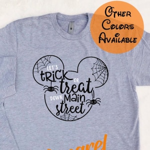 Trick or Treat down main street, Disney Halloween Shirts, Family Disney Shirts, Disney not so scary Halloween Shirts, Main Street Disney