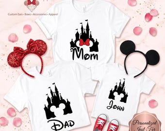 Family Disney shirts, Disney Vacation Shirts, Disney tshirts, Mickey Shirt, Disney Castle Shirt, Matching Disney Shirts, Disney Family tanks