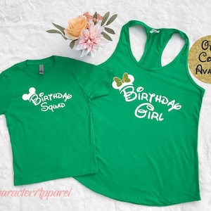 Geburtstagstrupp Disney, Passende Disney Geburtstagshemden, Grüne Disney Geburtstagshemden, Familie Disney Shirts, Disney Shirts, St Patricks Shirt