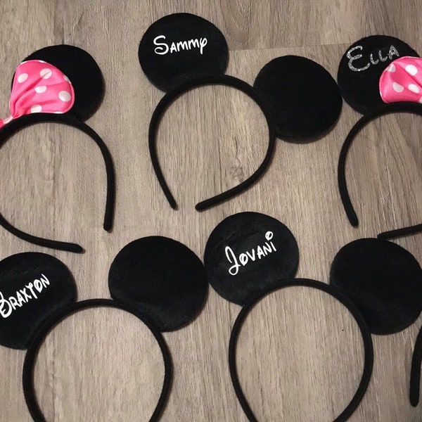 Dance Disney ears, Personalized Mickey Minnie Ears, Custom Mickey Ears, Personalized Minnie ears, Mickey Ears, Custom Minnie headband