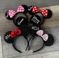 Personalized Mickey or Minnie Ears, Custom Mickey Ears, Personalized Minnie ears, Mickey Ears, Minnie Bow, Custom Minnie headband