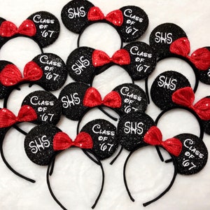 Personalized Mickey or Minnie Ears, Custom Mickey Ears, Personalized Minnie ears, Mickey Ears, Minnie Bow, Custom Minnie headband