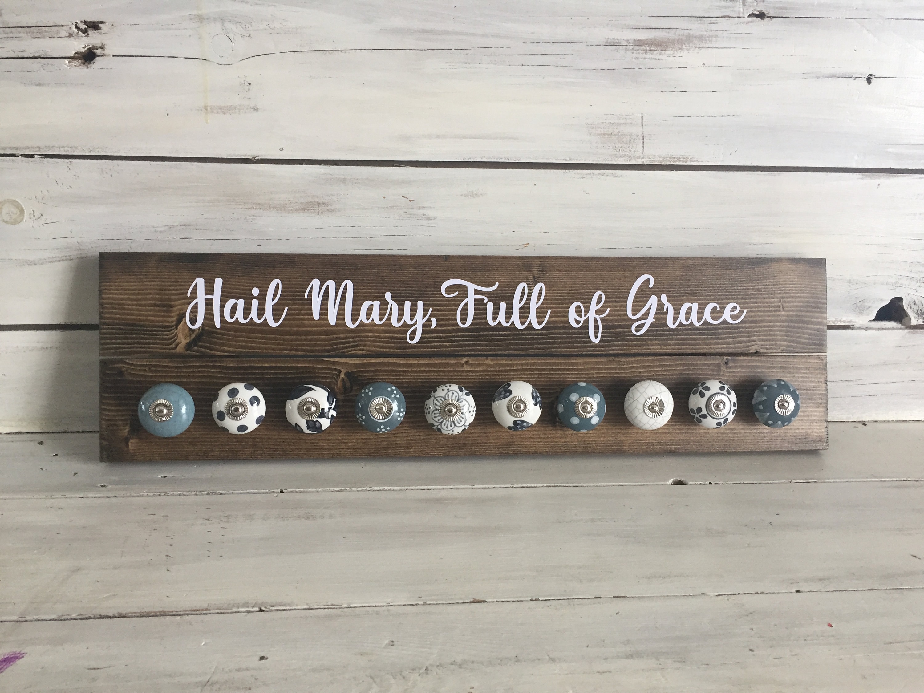 Rosary Wall Hanger Rosary Wall Holder Rosary Display Hail | Etsy