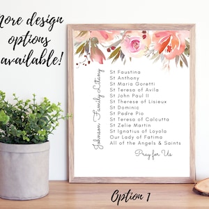 Litania do Świętego imienia – wydruk katolicki – dekoracja rodziny katolickiej – katolicki dom wiejski – prezent katolicki – sztuka cytatów o świętym