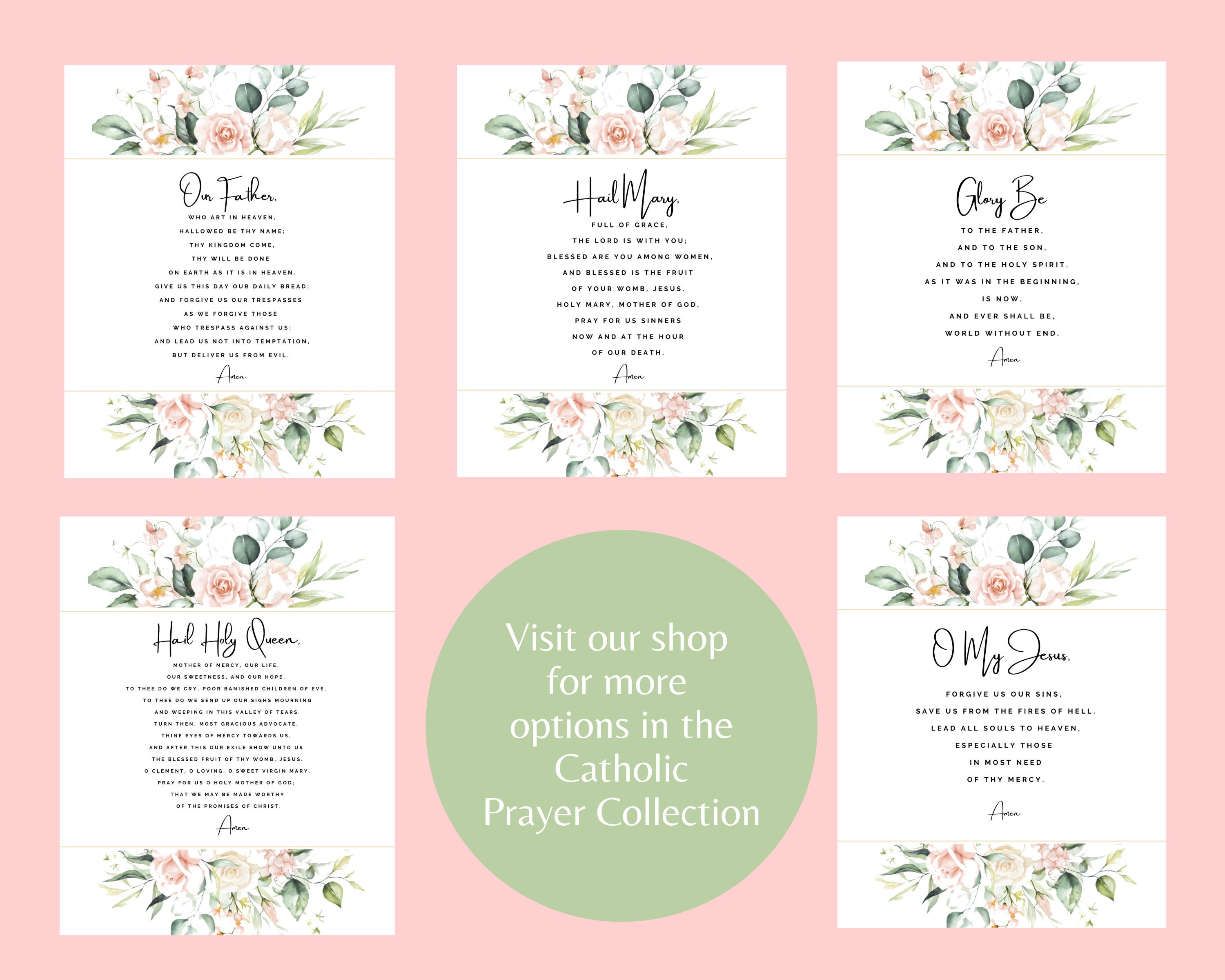 Our Father Prayer Printable Our Lord's Prayer Print - Etsy