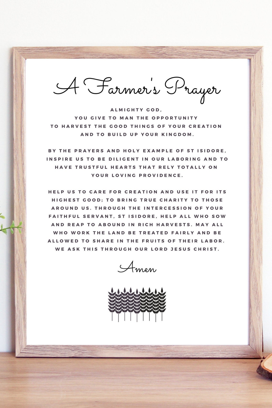 A Farmer's Prayer Printable St Isidore Prayer Print Etsy Ireland