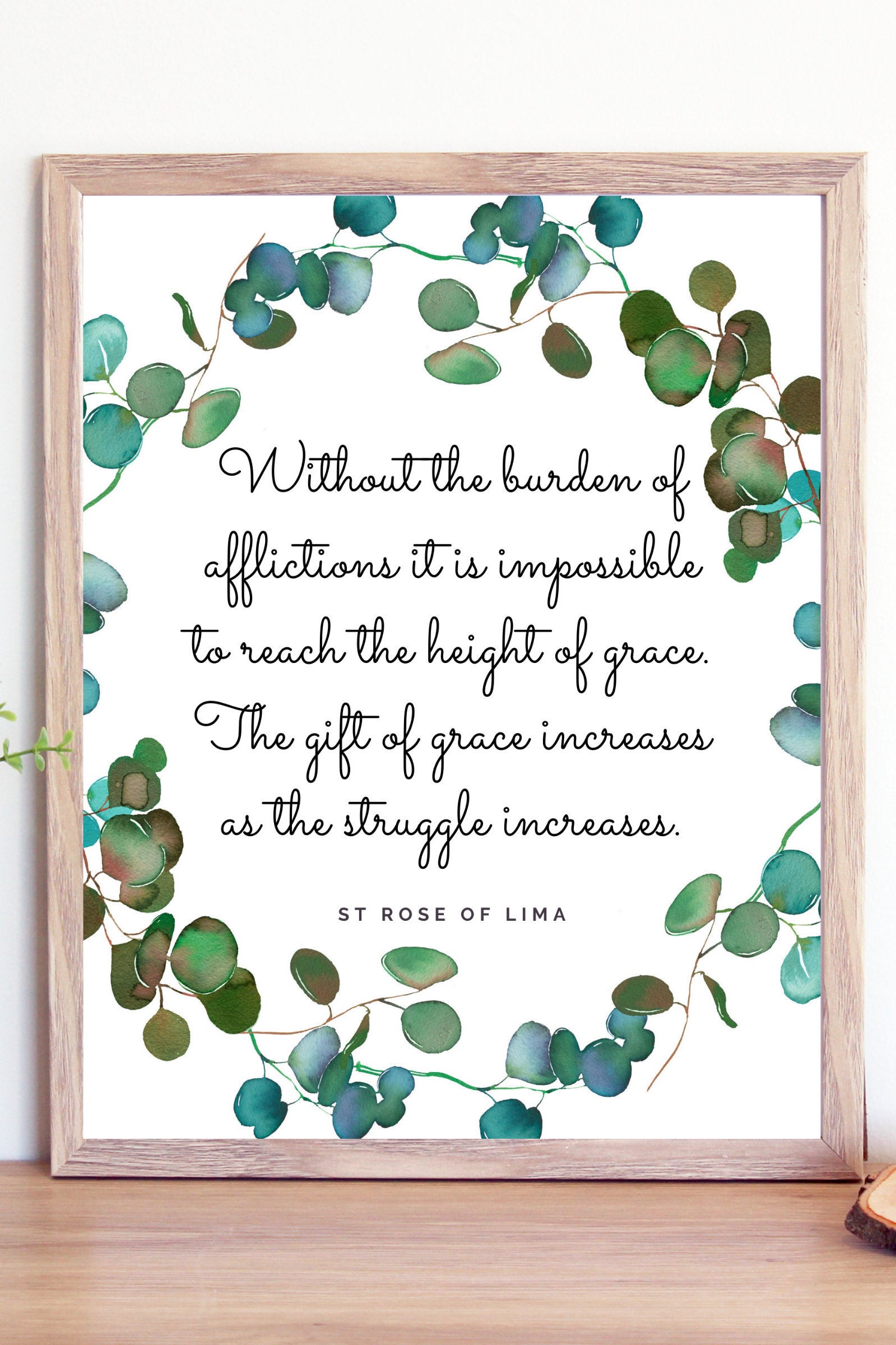 St Rose of Lima Quote Printable Catholic Saint Quotes Print Etsy UK