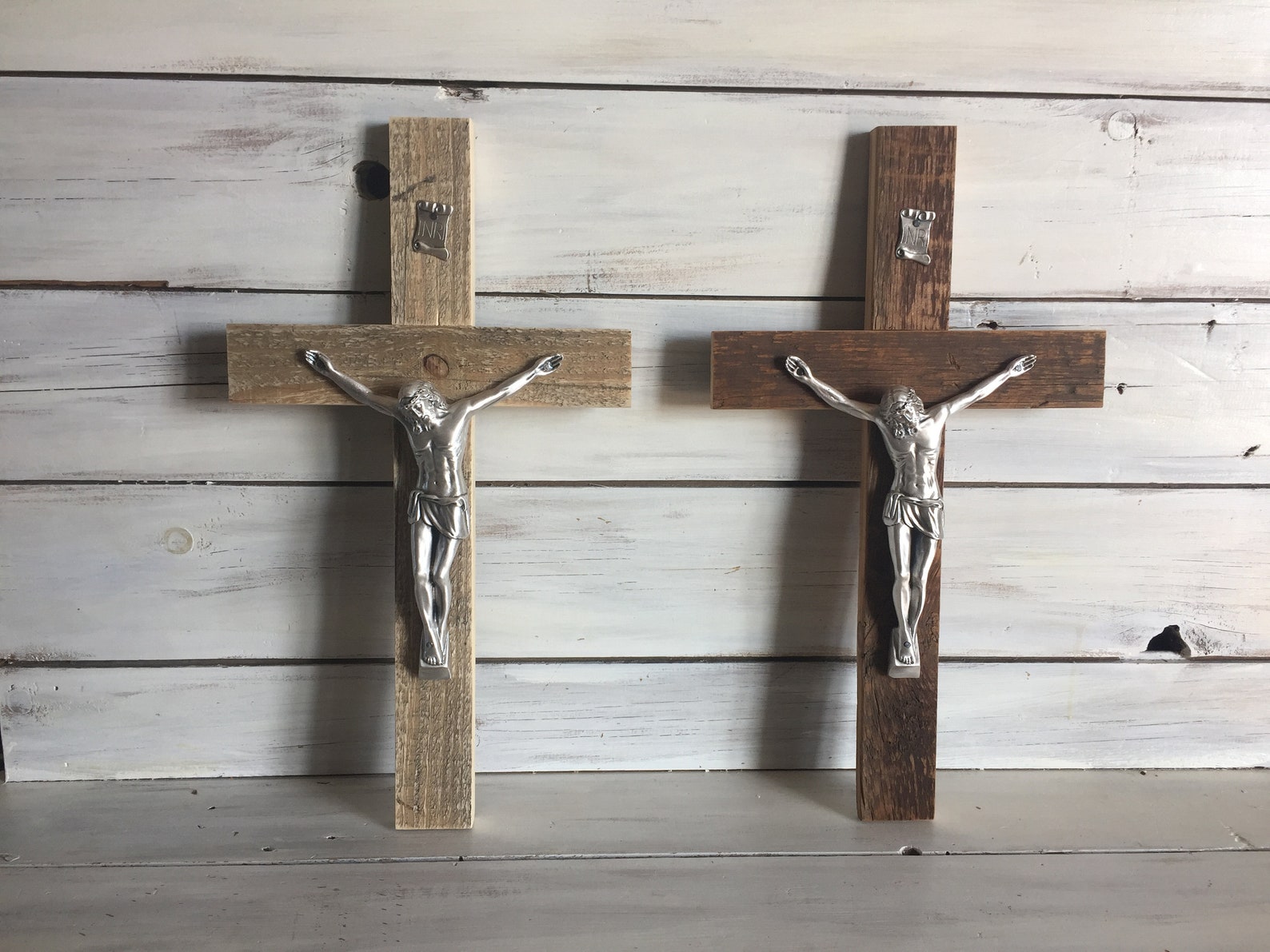Rustic Reclaimed Wood Crucifix 18 in 20 in Catholic Wall Etsy