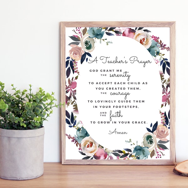 Teacher Prayer Printable - Etsy