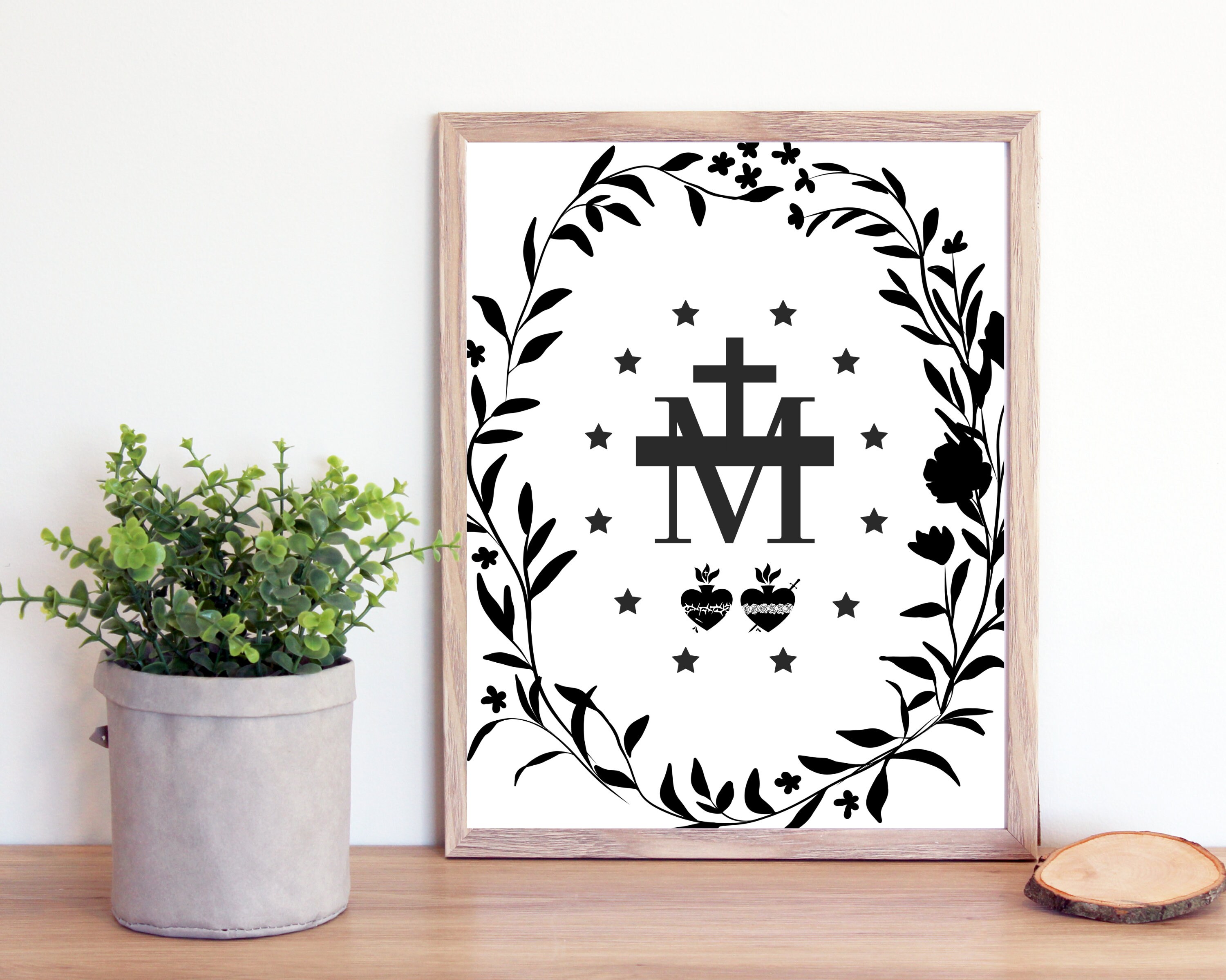 Miraculous Medal Printable-mary Catholic Print Blessed Virgin - Etsy