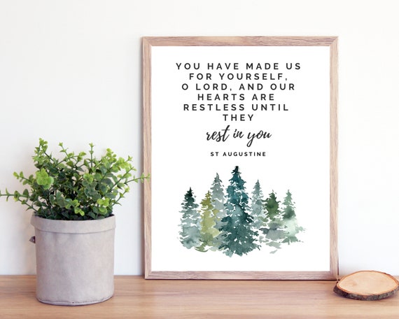 St Augustine Hippo Quote Printable Catholic Saint Quotes Etsy
