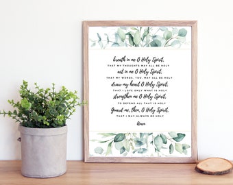 St Thomas Aquinas Holy Spirit Prayer Printable- St Thomas Aquinas Quote- Catholic Saint Quotes Print- Catholic Prayer Printable- Digital