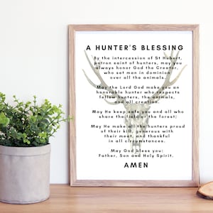 Une bénédiction du chasseur - St Hubert - chasse prière - catholique chasseur - catholique imprimable - prière du chasseur - cerf Camp Decor imprimable papa catholique