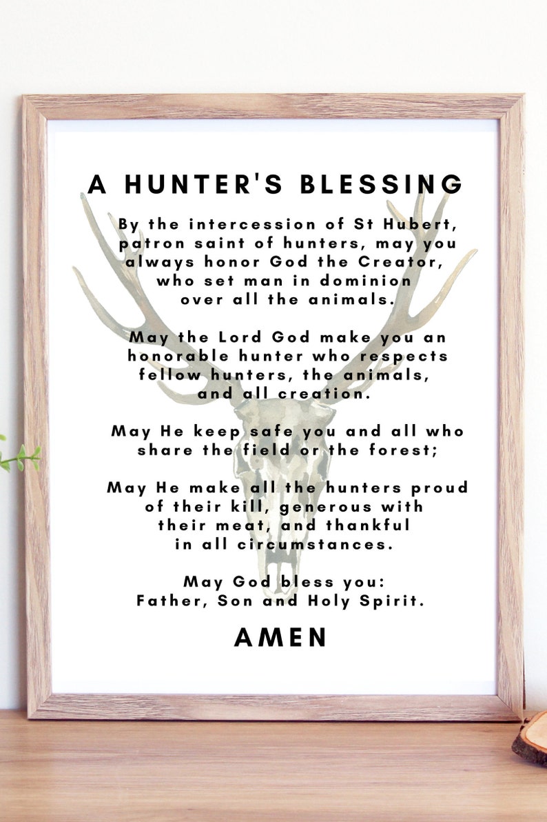 A Hunter's Blessing St Hubert Hunting Prayer Catholic Etsy