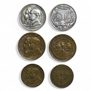 Brazil antique coin set of 3 pcs. 1922 Indpendence day Reis including silver 2000 reales numismatic collectible, Brazilian money, old coins