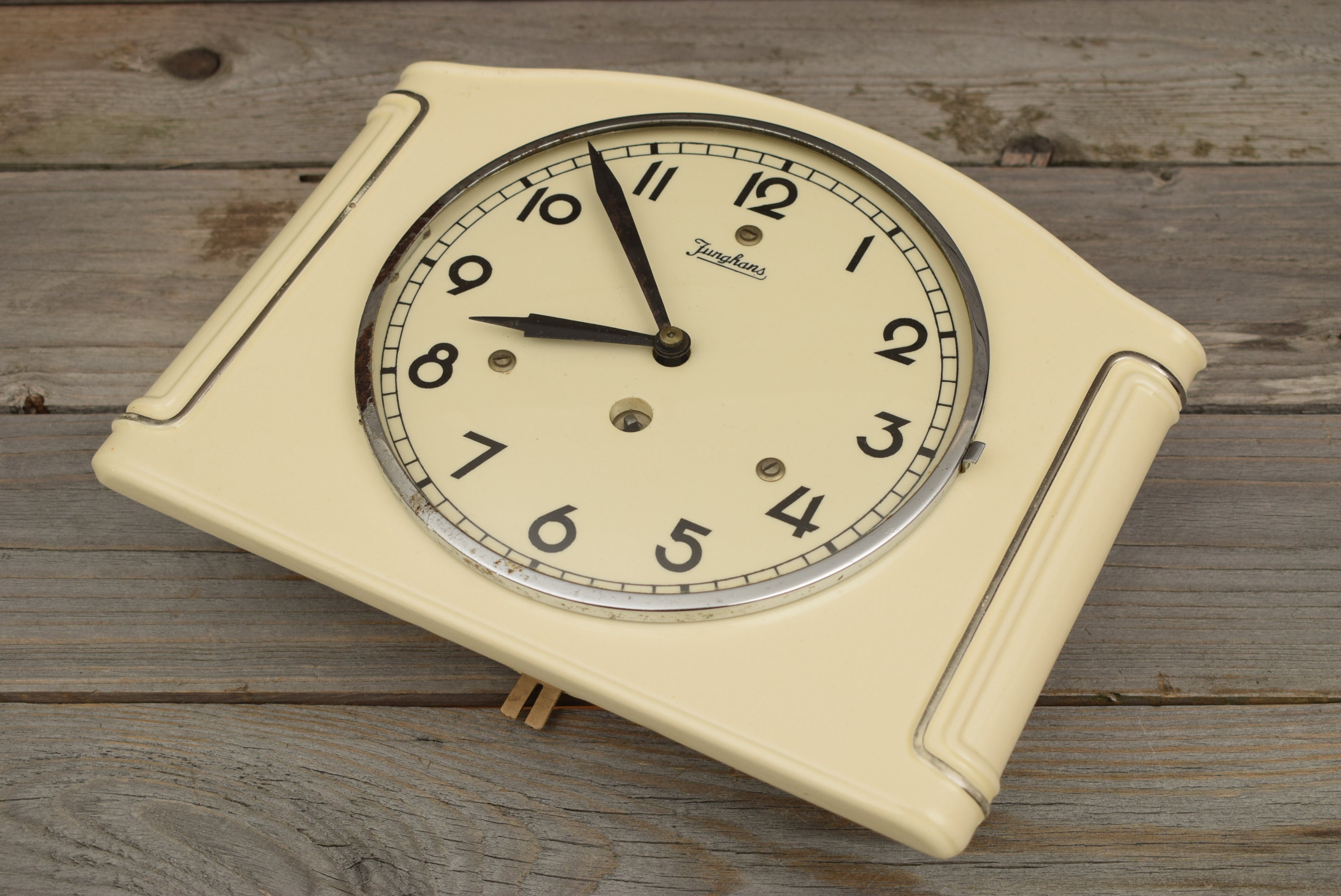 Antique JUNGHANS Wall Clock / Ceramic / Vintage / Kitchen Etsy