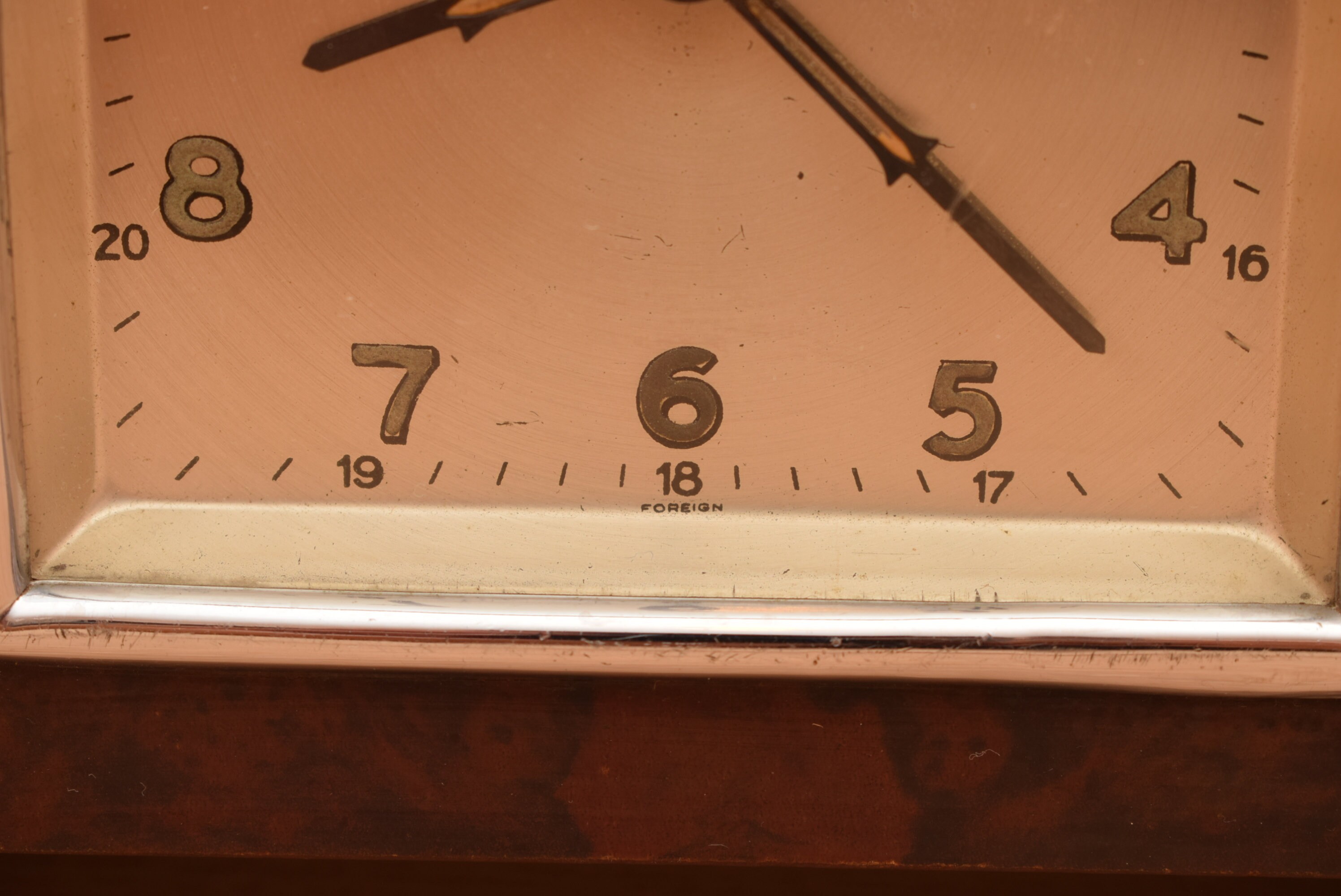 Art Deco Foreign Mantel Clock / Wood / Mechanical / Vintage Etsy