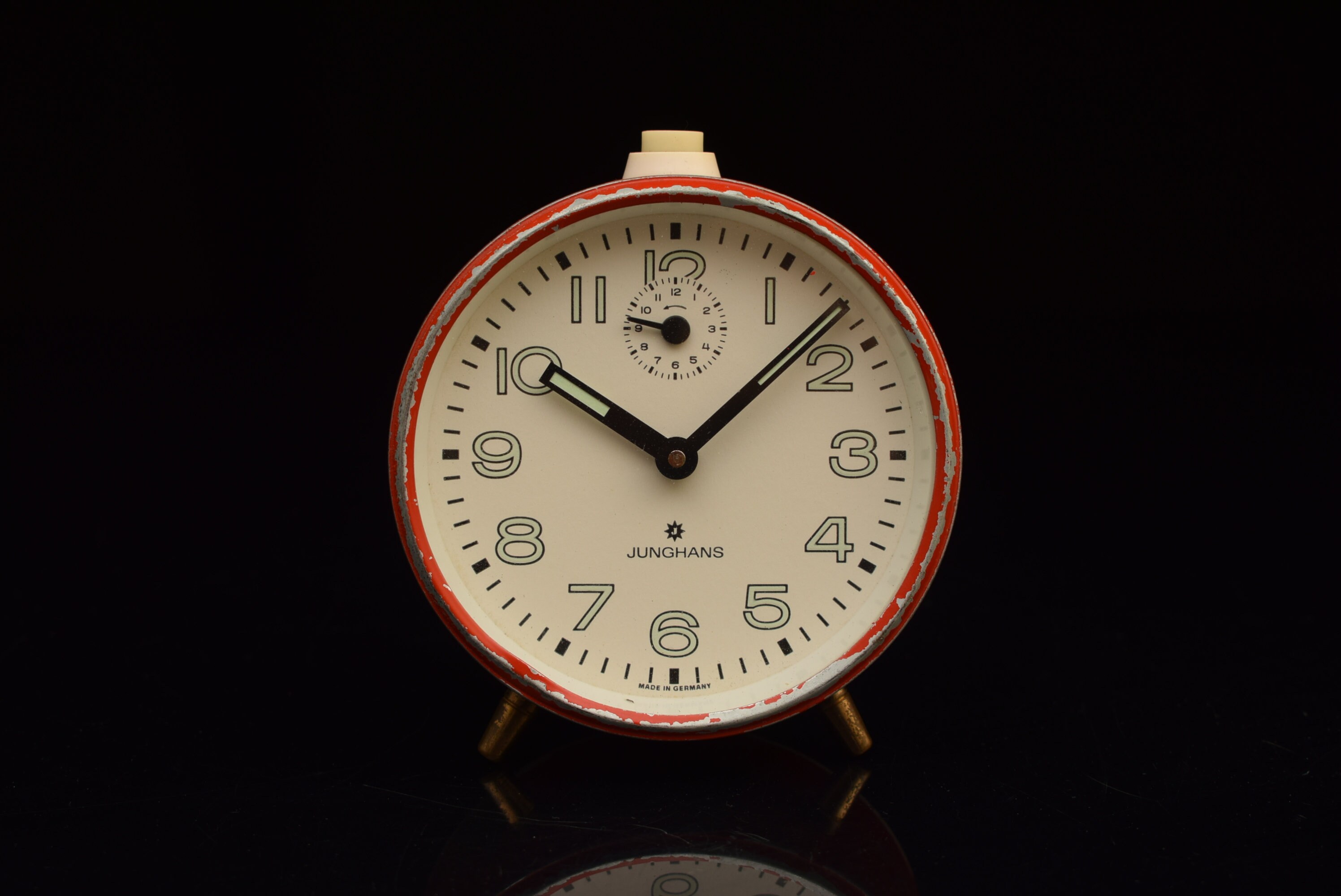Vintage Junghans Reloj de escritorio Reloj mecanico Alarma Reloj de mesa Decoracion de la oficina Reloj de liquidacion Piezas o Reparacion Etsy Espana
