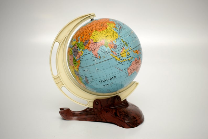 Vintage Ms West German Globe Ornament 60s Mid Century Retro Etsy