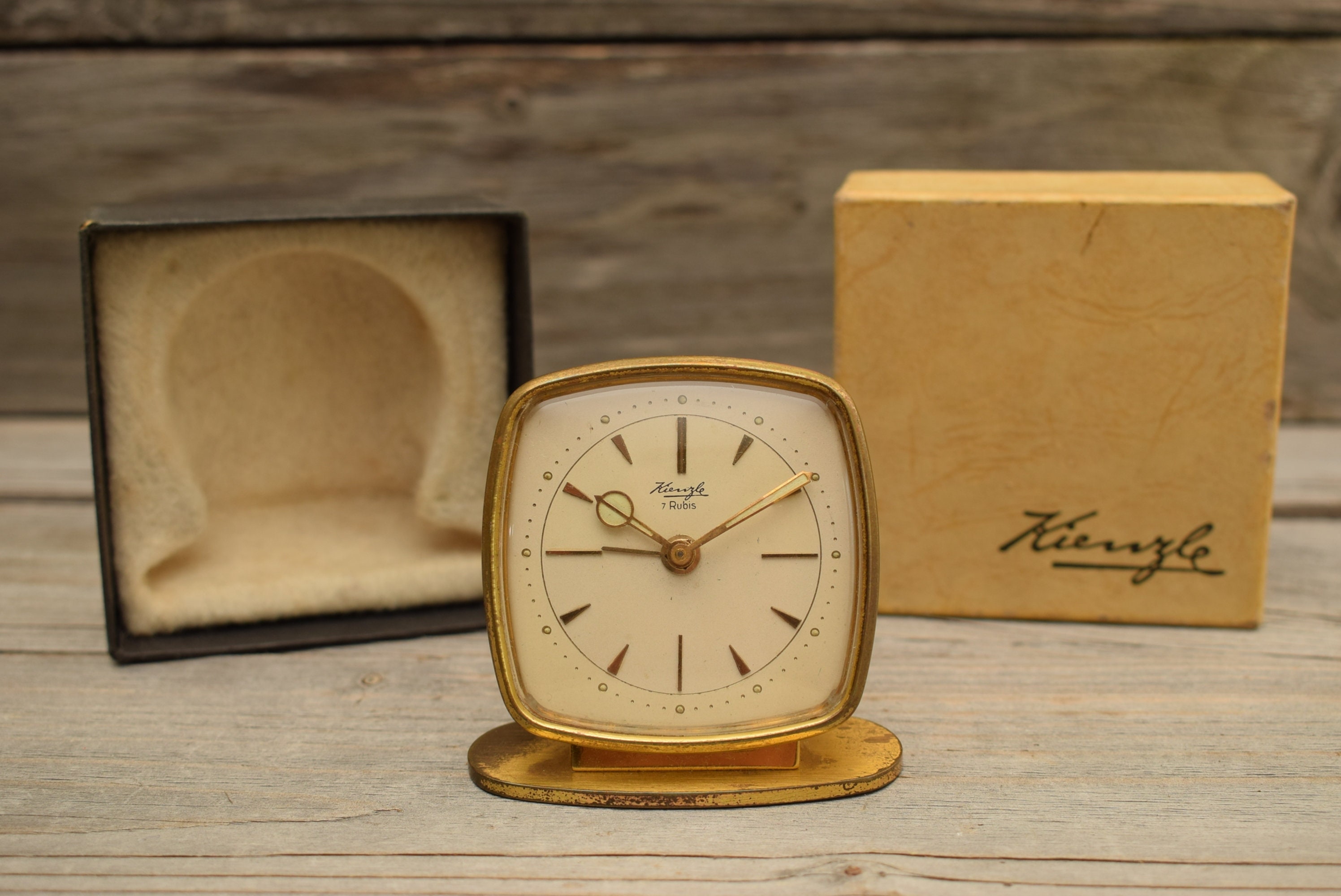 Vintage Kienzle Desk Clock / Mid Century / 7 Rubis / Etsy UK