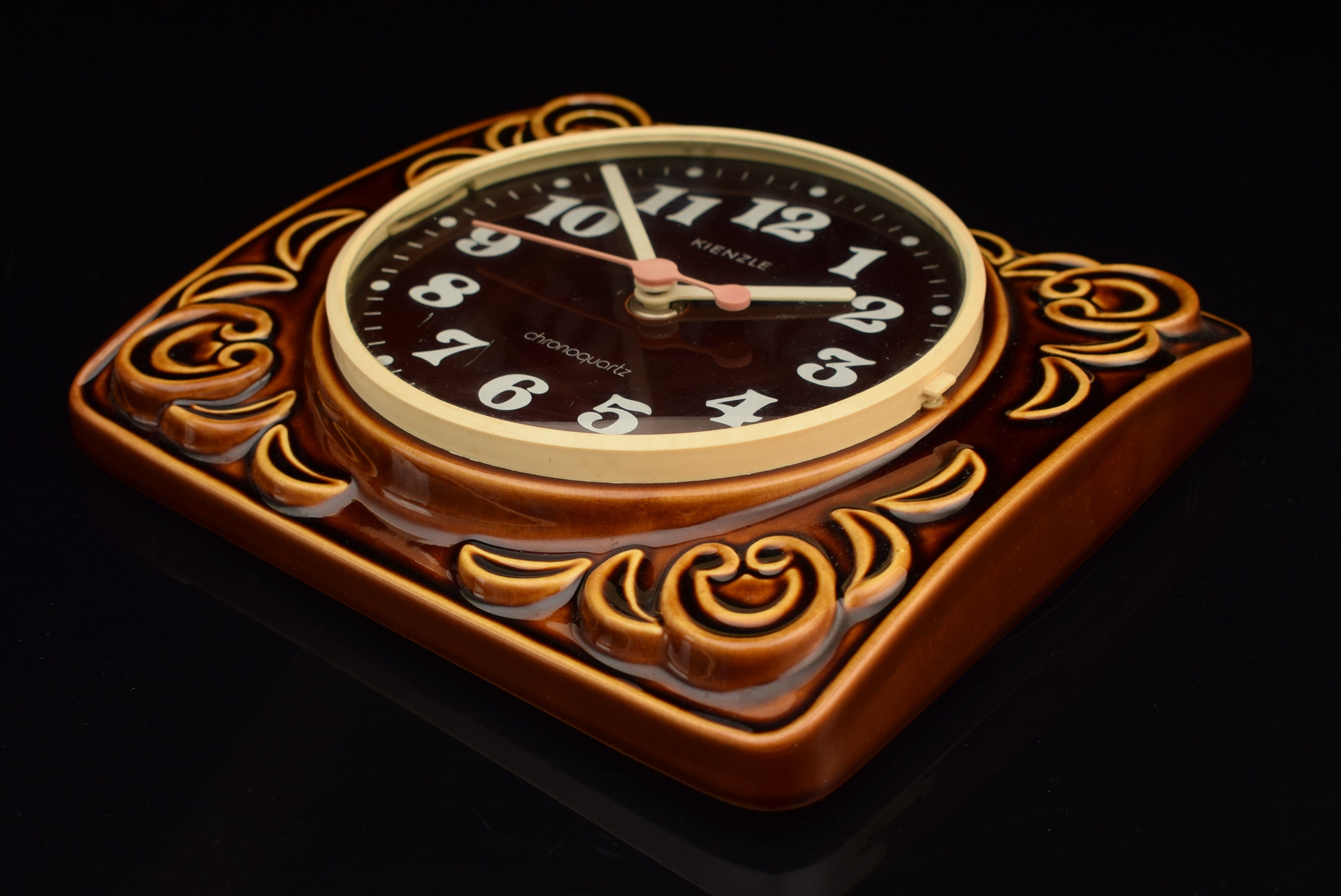 Vintage Kienzle Chronoquartz Wall Clock Ceramics / Mid Century Etsy