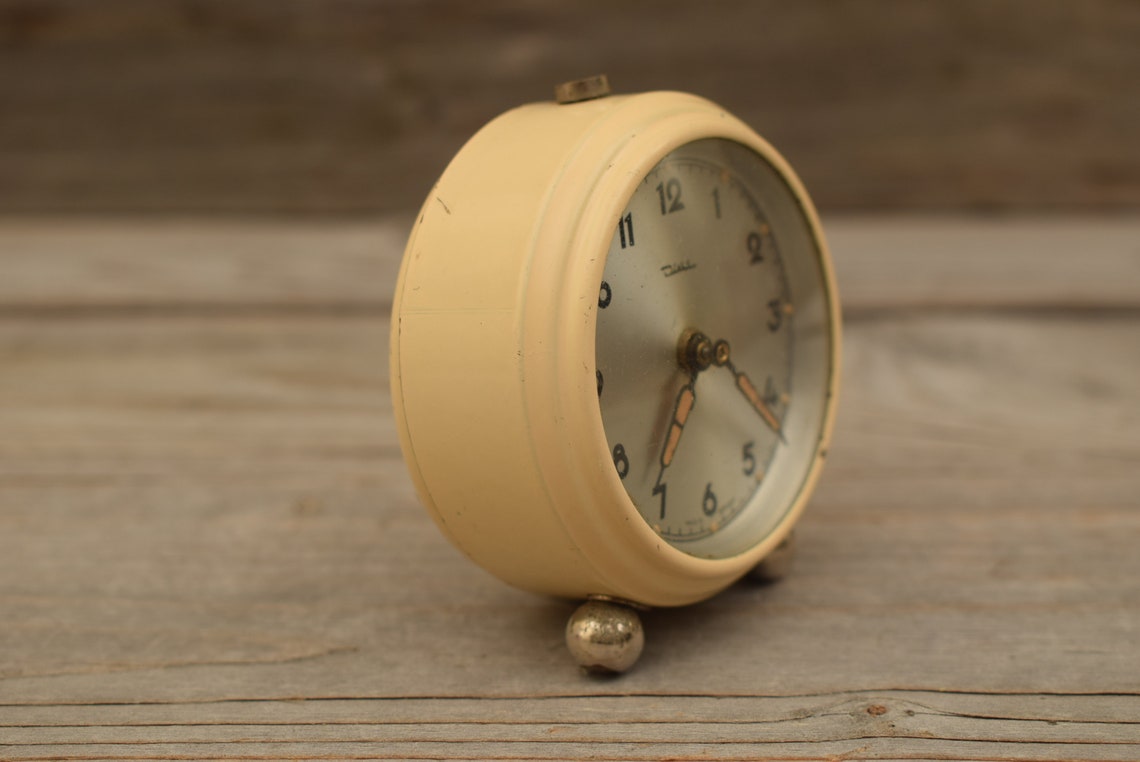 Vintage Diehl Tiny Desk Clock / Mechanical Clock / Alarm / Etsy