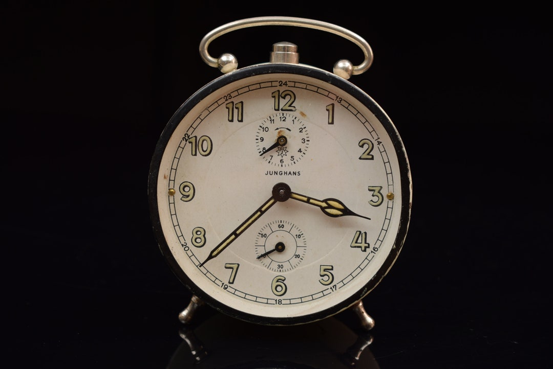 Vintage Junghans Desk Clock / Alarm / White Clock / Mechanical Etsy